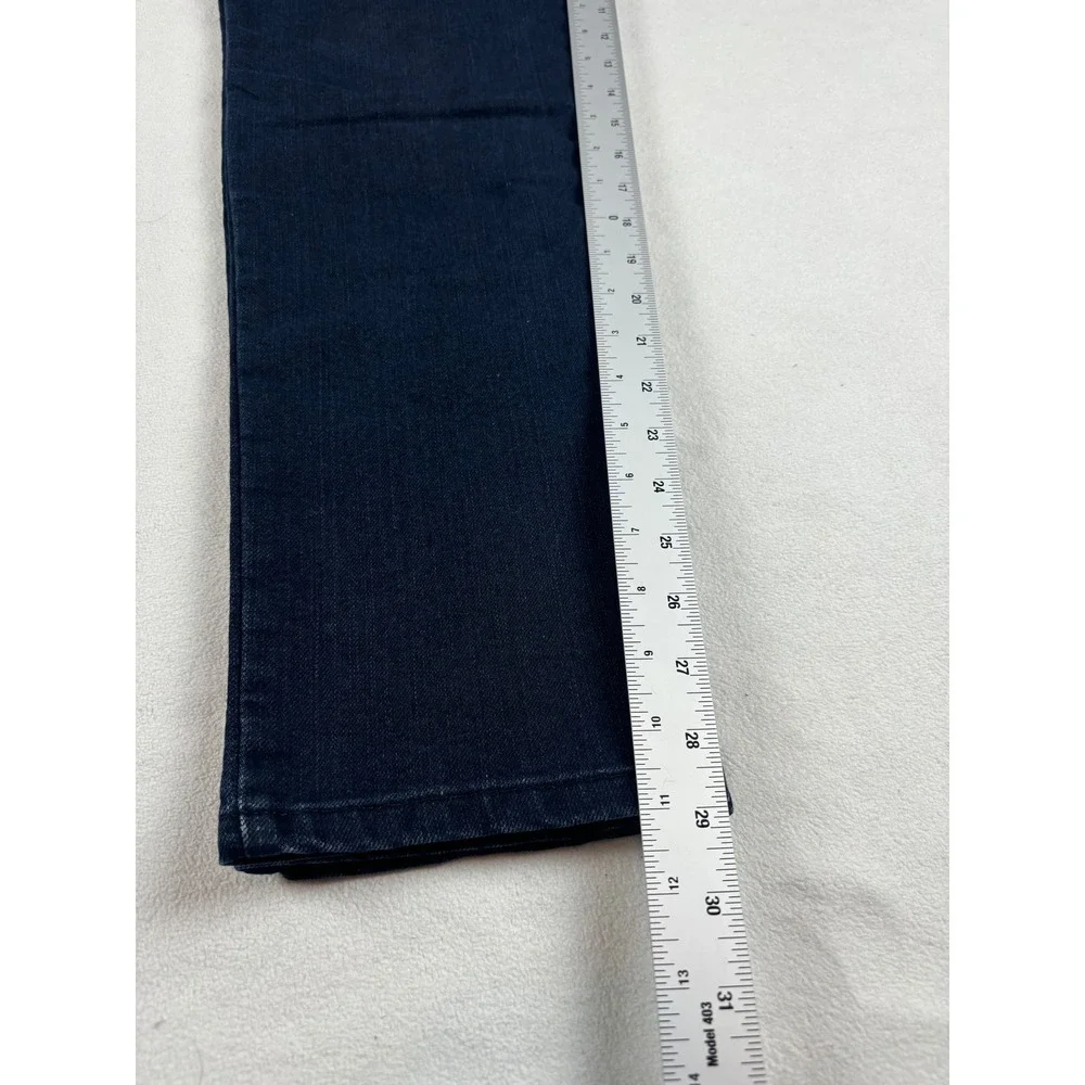 Michael Kors Womens Dark Wash Straight Leg Stretch Denim Jeans Size 14 Indigo - Picture 4 of 6